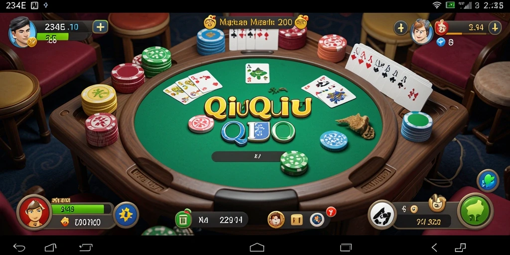 Screenshot utama 234E menampilkan gameplay QiuQiu yang seru.