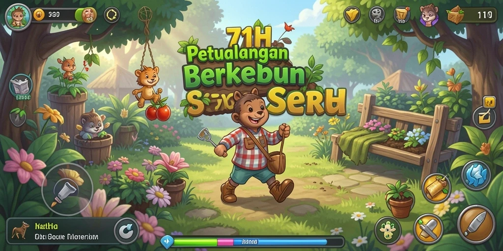 Tampilan gameplay Farming yang menarik dan penuh warna di 71H.