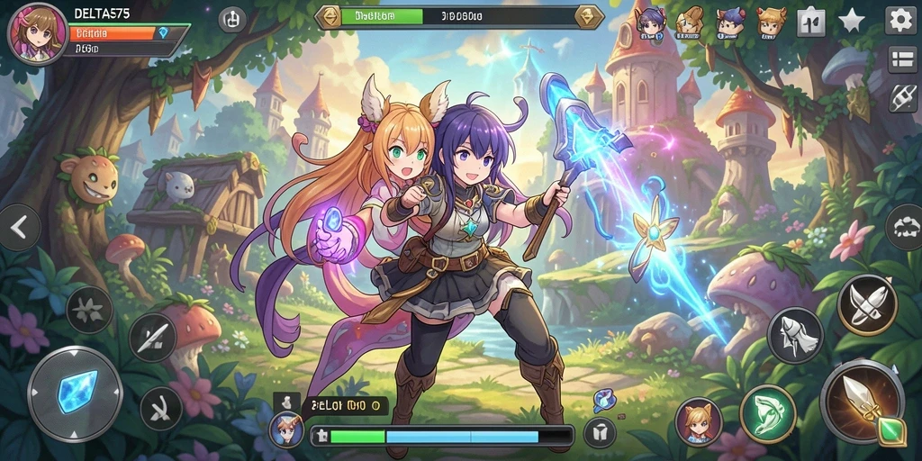 Tampilan gameplay <strong>DELTA575</strong> yang menarik dengan aksi seru dan karakter kami.