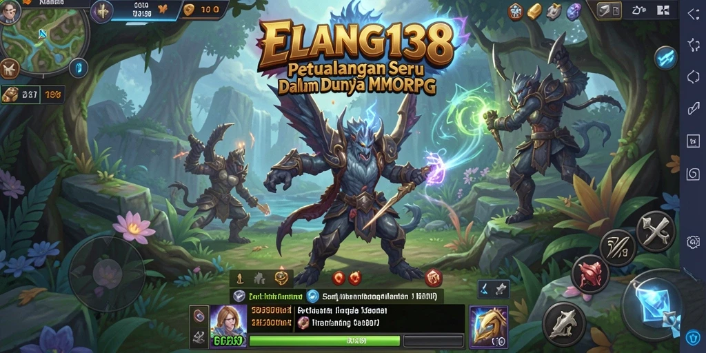 Tangkapan layar ELANG138 menampilkan aksi seru dalam pertempuran MMORPG.