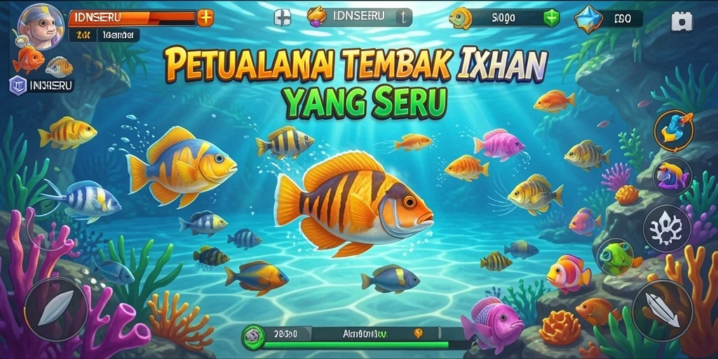 Tangkapan ikan seru dalam gameplay IDNSERU.