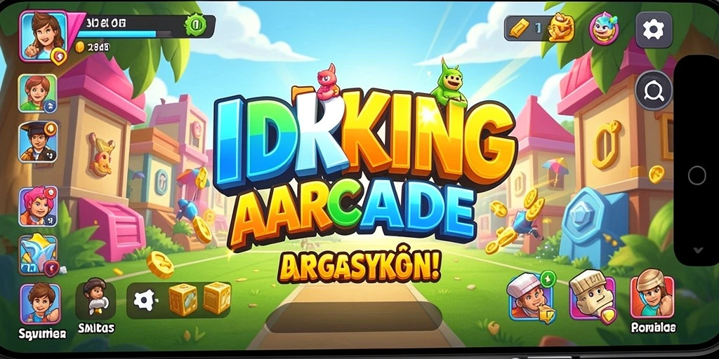 Tampilan menarik dari gameplay <strong>IDRKING</strong> dengan warna-warna cerah dan aksi yang cepat.