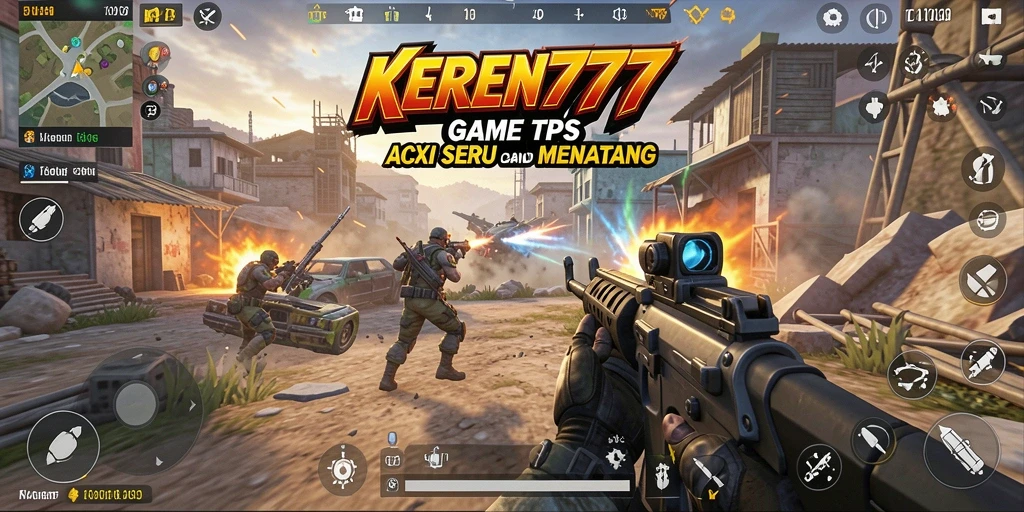 Tampilan gameplay seru KEREN777 dengan aksi tembak-menembak.