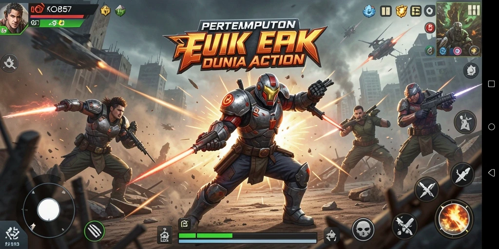 Tampilan epik dari pertempuran dalam KO857 yang menegangkan.