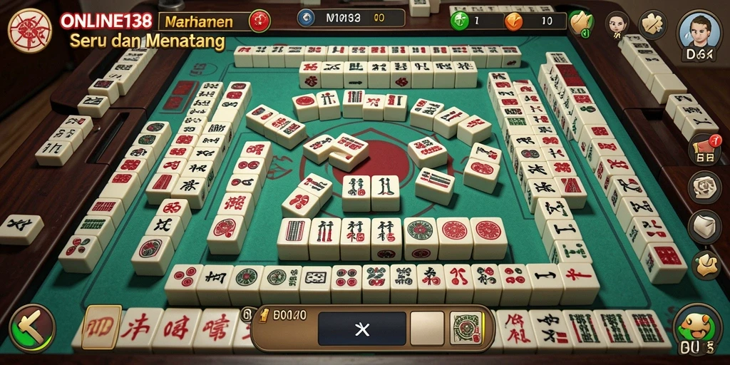 Tampilan gameplay Mahjong yang menarik dan seru di ONLINE138.