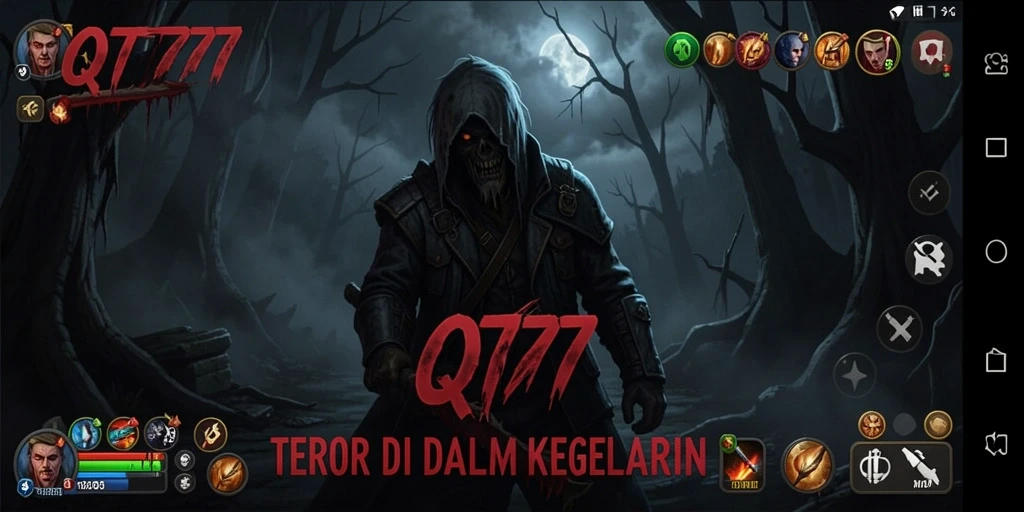 Tampilkan suasana mencekam dari gameplay QT777 dengan makhluk horor.