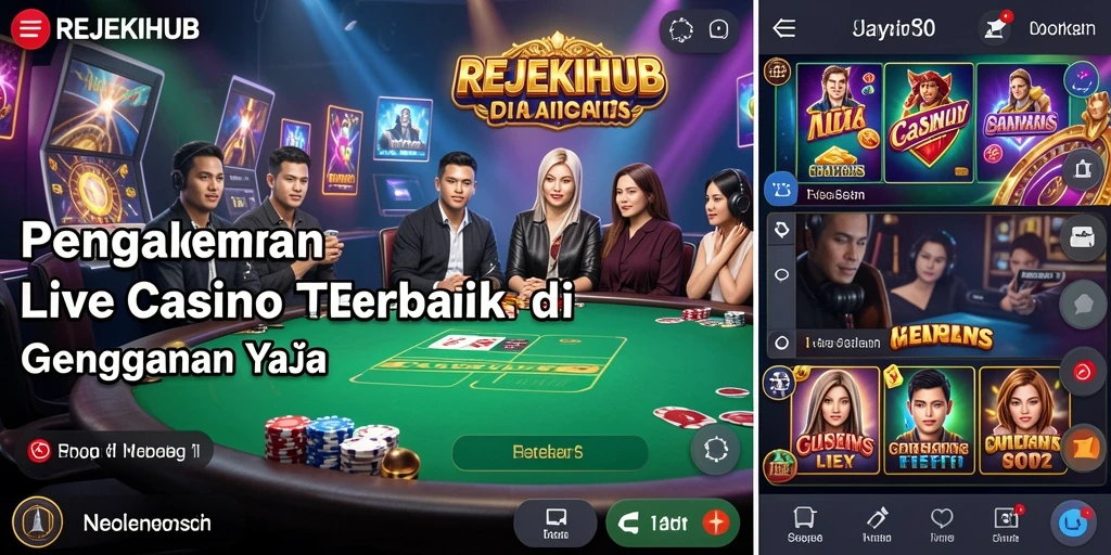 Tampilan gameplay Live Casino yang mendebarkan di REJEKIHUB.
