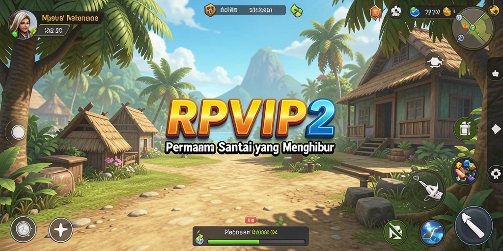 Screenshot RPVIP2 menunjukkan suasana gameplay yang ceria dan menarik.
