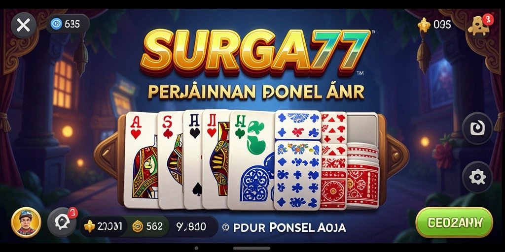 Tampilan gameplay seru SURGA77 dengan gaya Domino klasik.